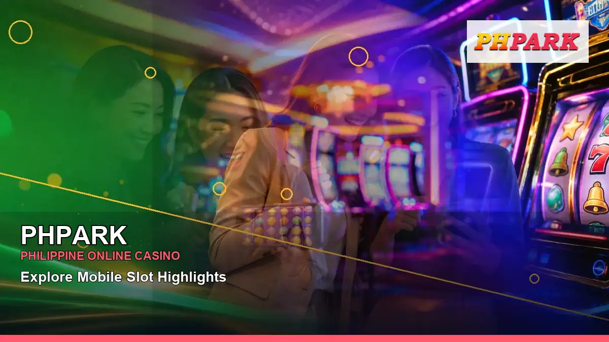 PHPARK gold jackpot slot games featuring an adult Filipina casino host with a panoramic reel composition — view 2
