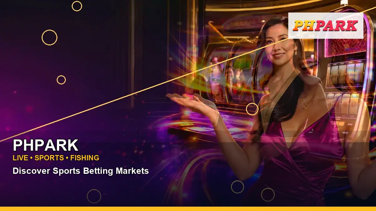 PHPARK VIP casino rewards featuring an adult Filipina casino host with a wide-action composition